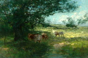 Dans les prés, le soir